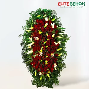 Траурный венок из живых цветов №1