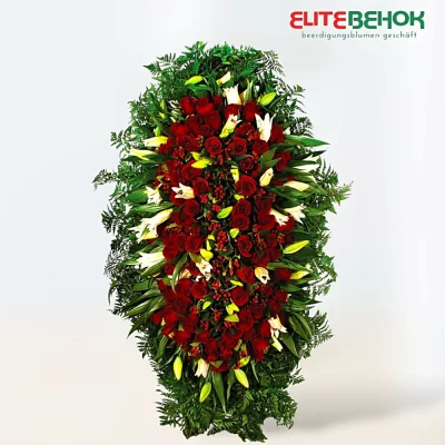 Траурный венок из живых цветов №1